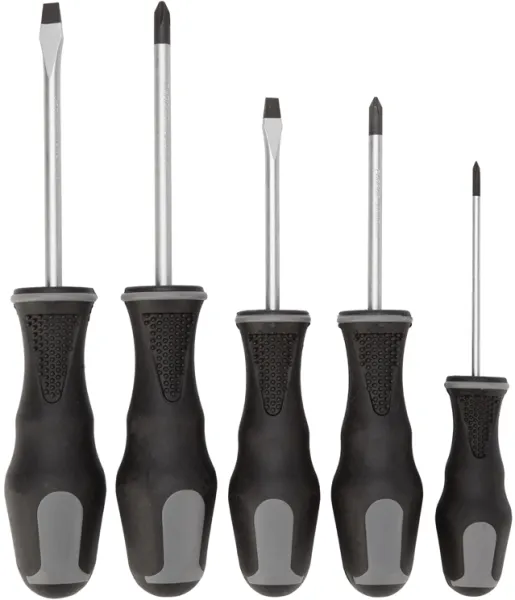 Atredo - Ruuvimeisselisarja - Tähti ja ura - 5 kpl - Mustat kahvat