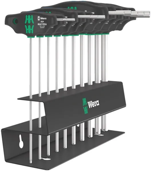 Wera 454/10 HF sarja Imperial 2 T-kahva kuusiokoloavainsarja Hex-Plus